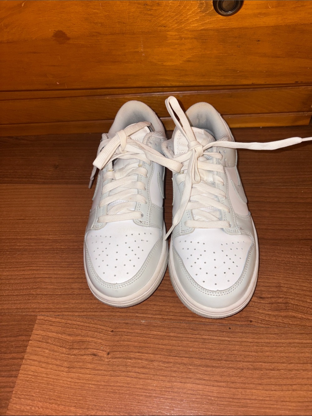 Nike Women's White Low-Top Sneakers with Light Gray Accents